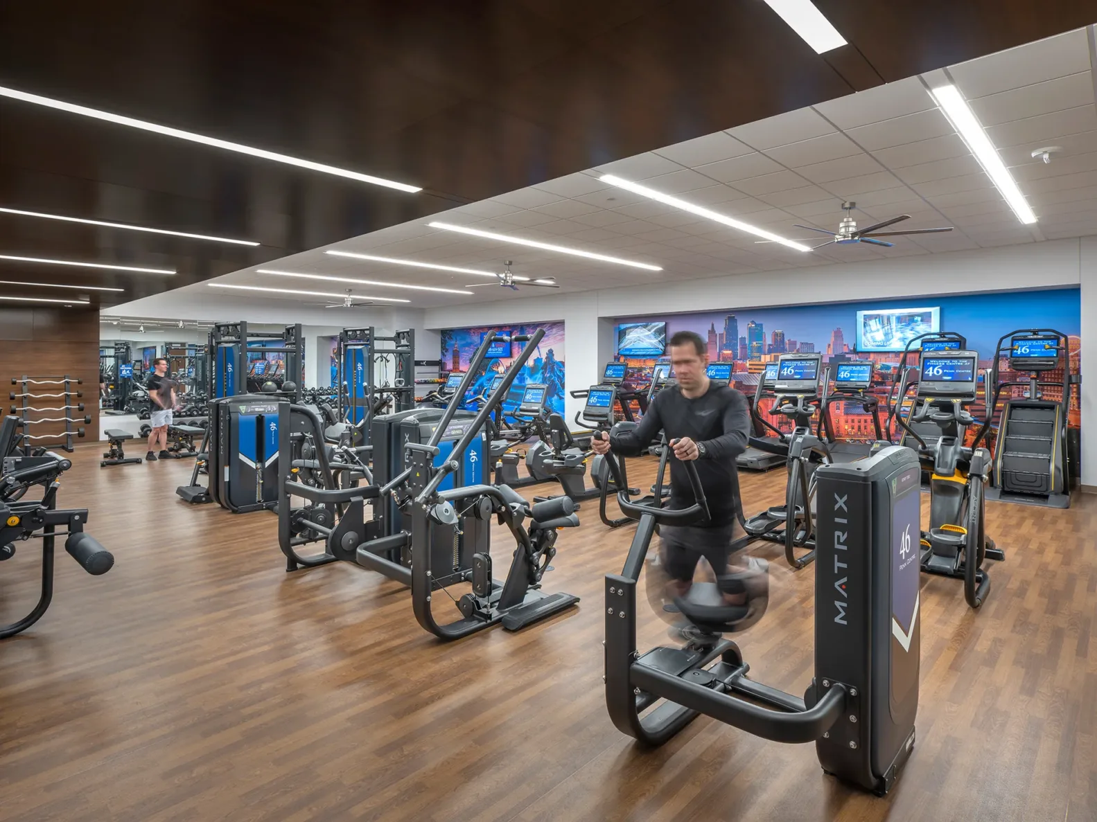 46 Penn Office Tower gym on the Country Club Plaza in Kansas City, Missouri built by McCownGordon