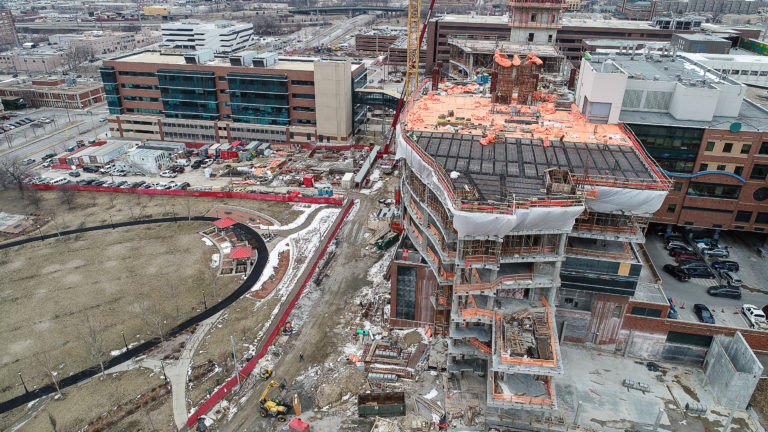 children's mercy research institute drone view