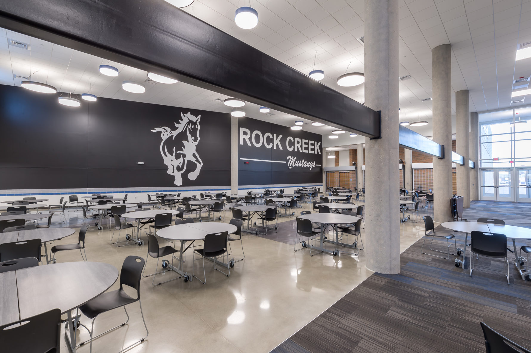 Lunch room of Rock Creek USD 323 near Manhattan, KS