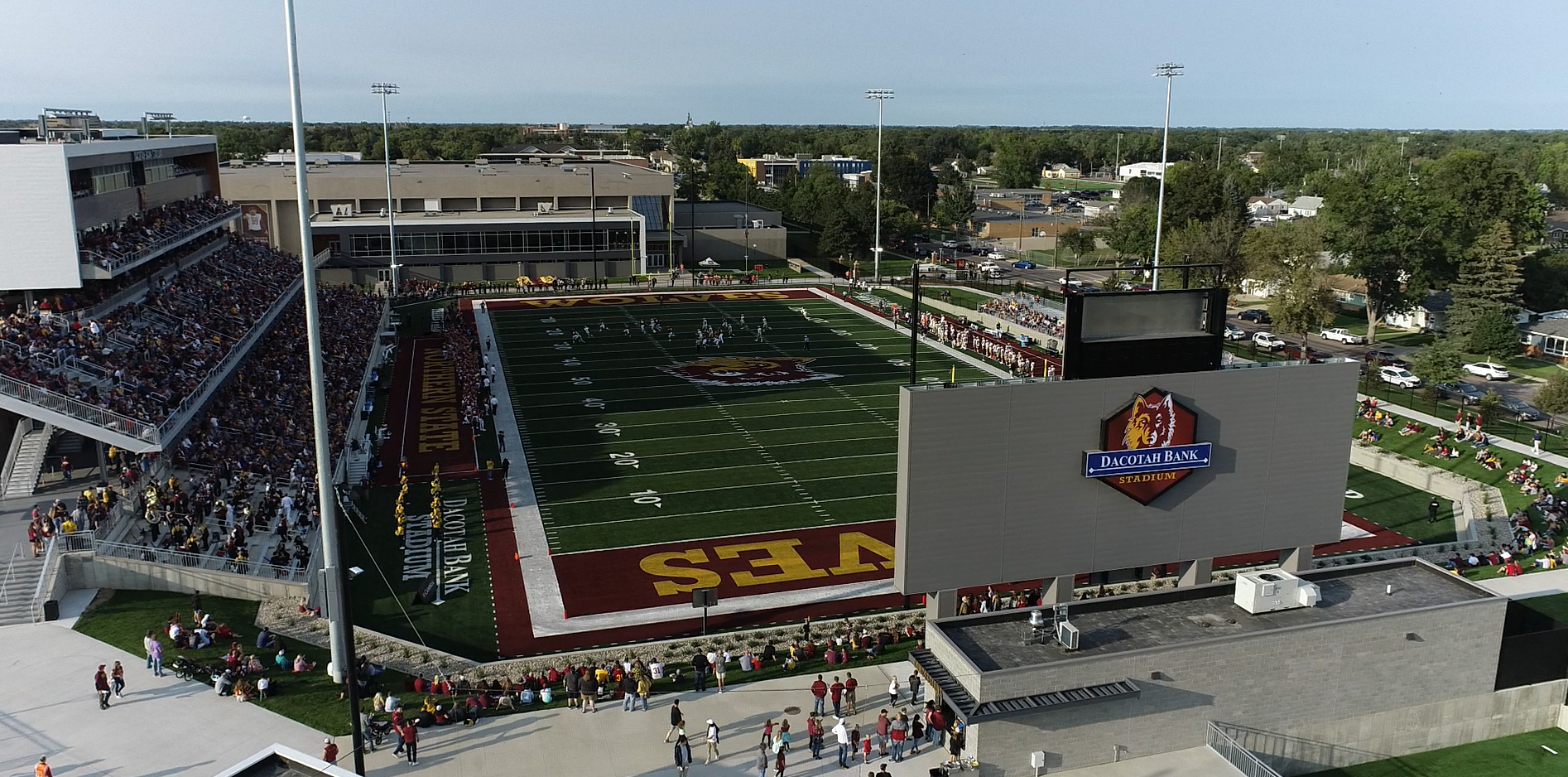 Home opener football game at NSU Regional SPorts Complex, built by McCownGordon