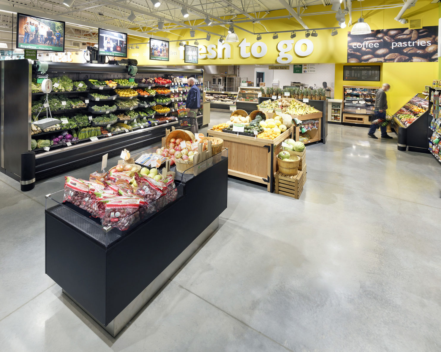 Produce section at The Merc Co-Op