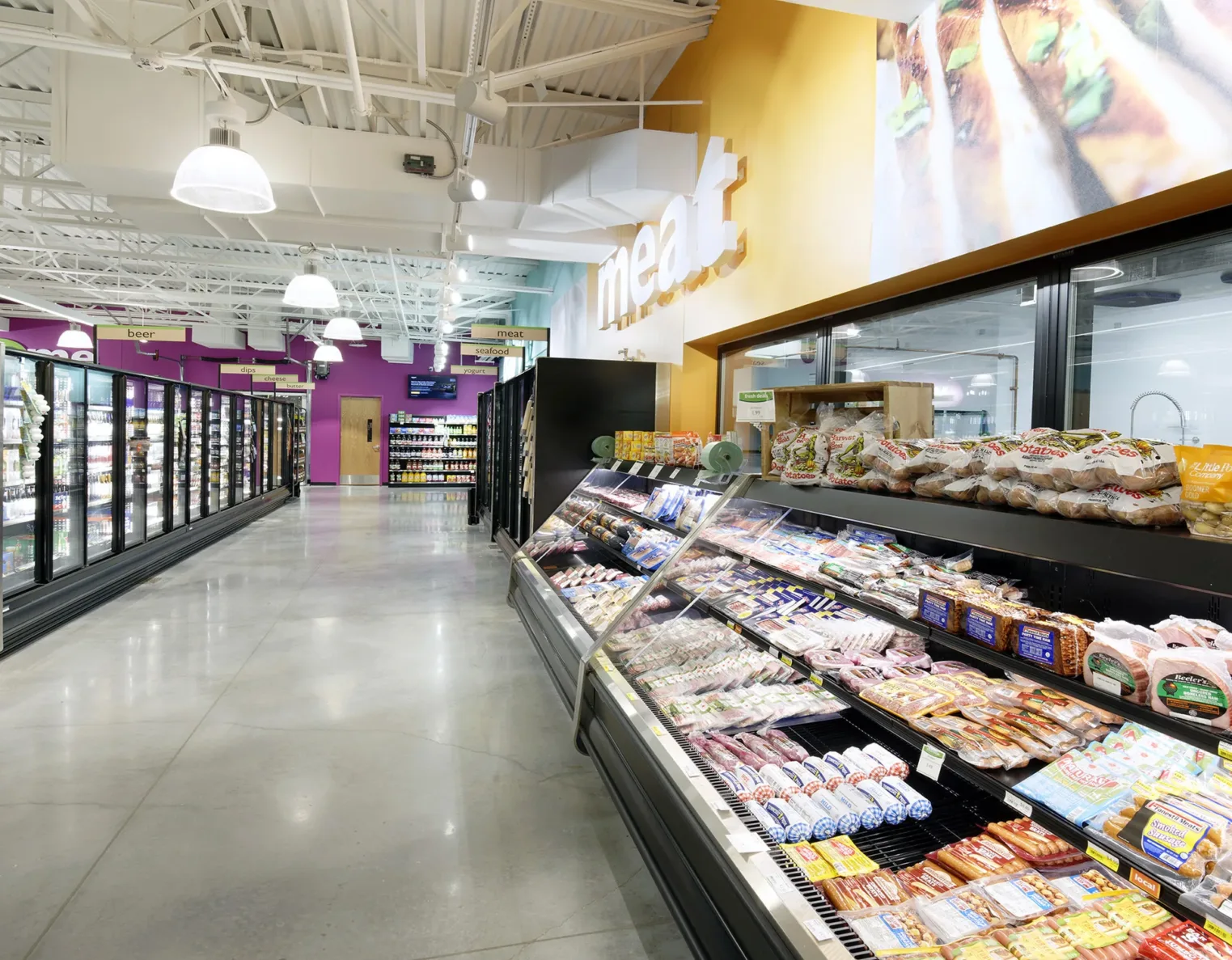 The Merc Co-Op meat isle