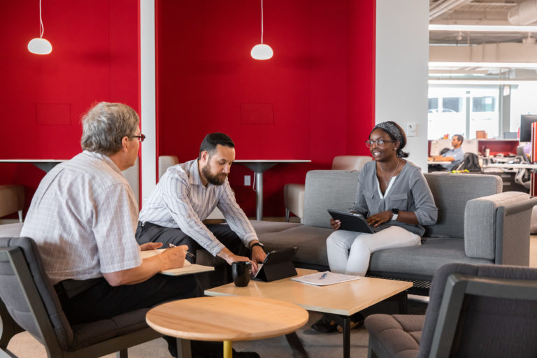 McCownGordon Construction associates collaborating in the office