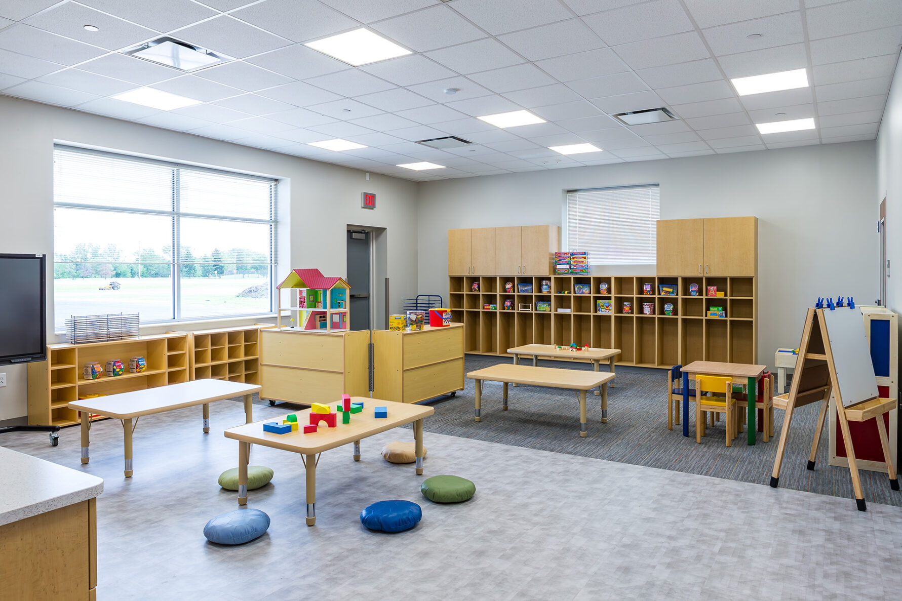 Classroom within Great Bend Little Panthers Preschool built by McCownGordon Construction.