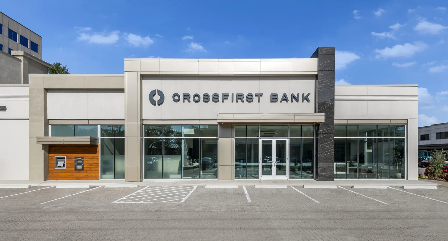 Exterior of CrossFirst Bank in Dallas Texas