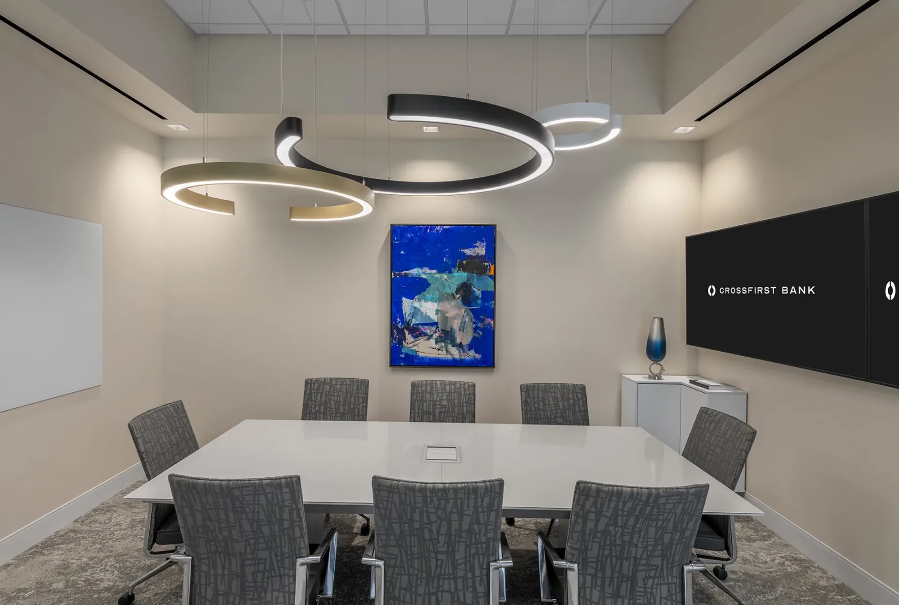 A conference room at CrossFirst Bank in Dallas Texas