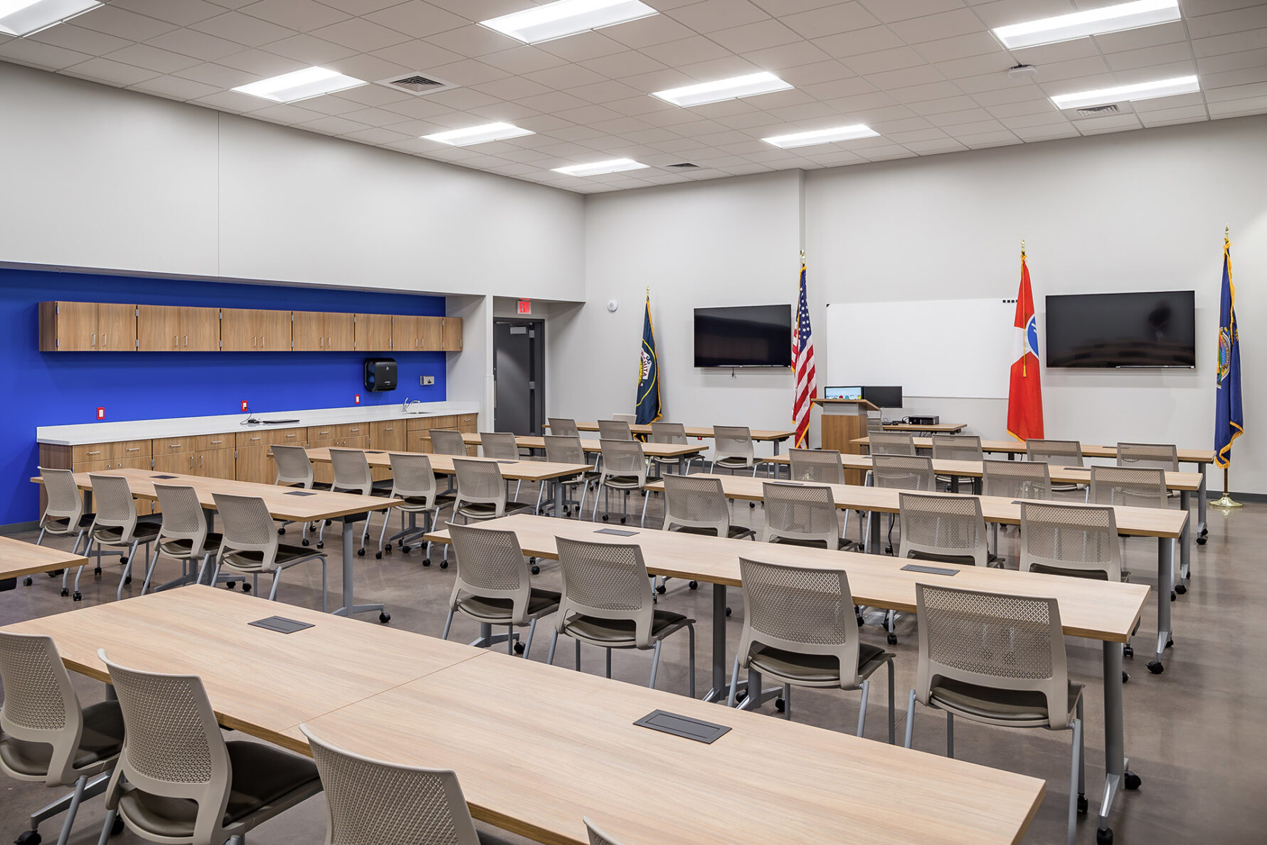 Interior of Wichita Patrol East Substation built by McCownGordon Construction.