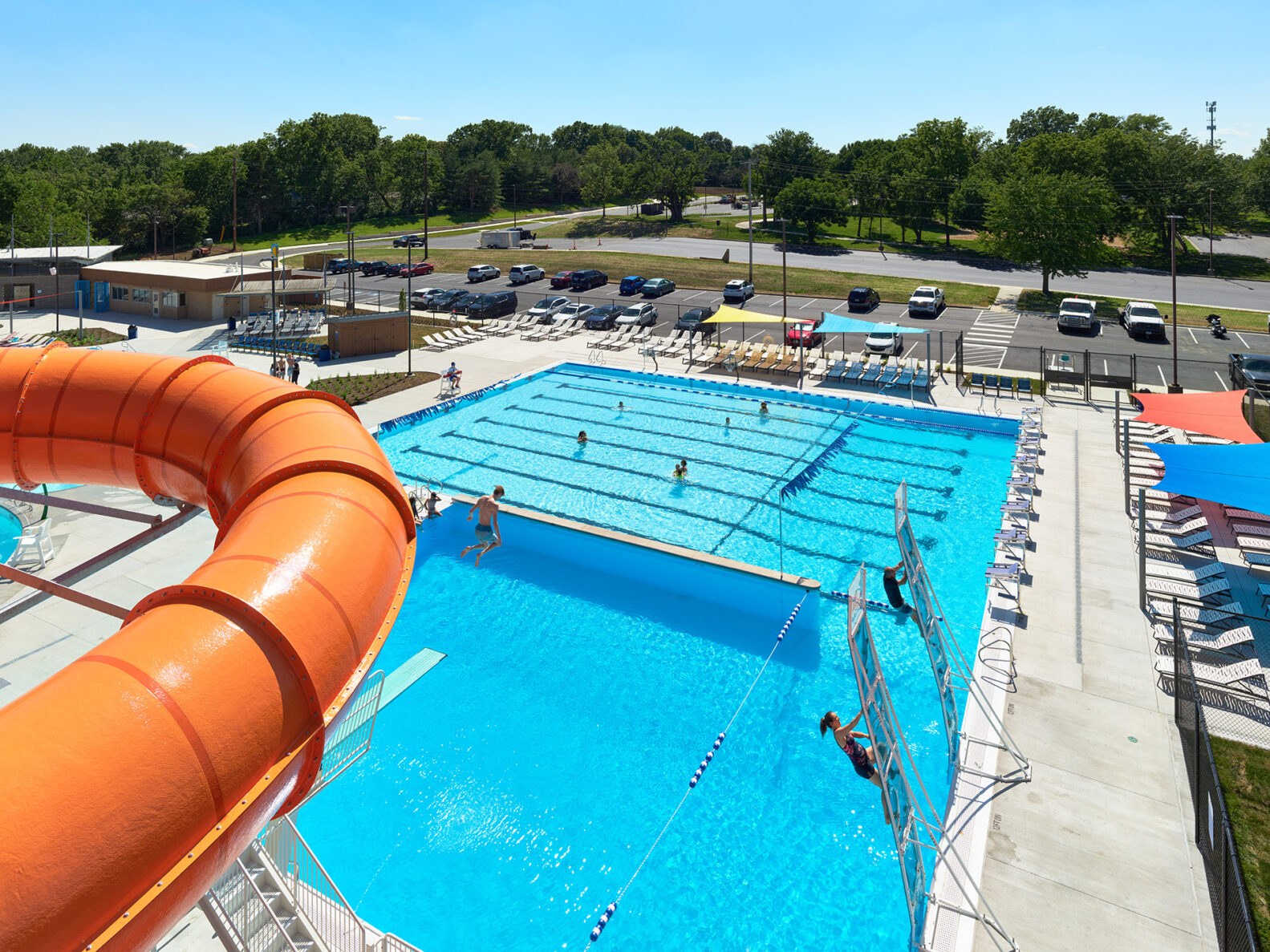 A pool at the Lenexa Indian Trails Aquatics Center, built by McCownGordon Construction