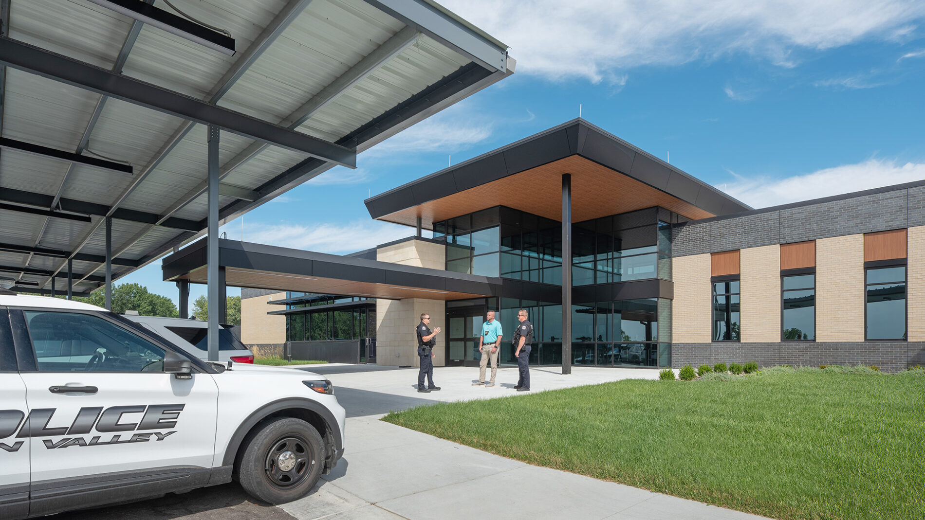 Grain Valley Police headquarters outside entrance