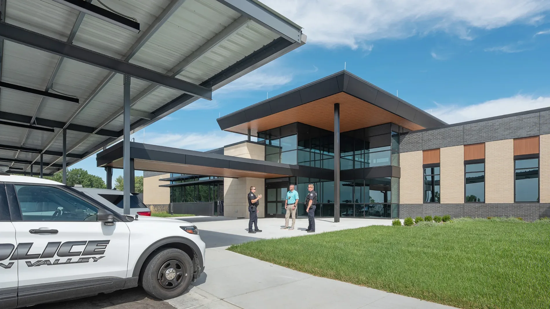 Grain Valley Police headquarters outside entrance