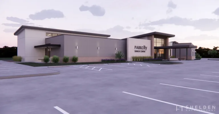Exterior rendering of the Park City Senior Center being built by McCownGordon