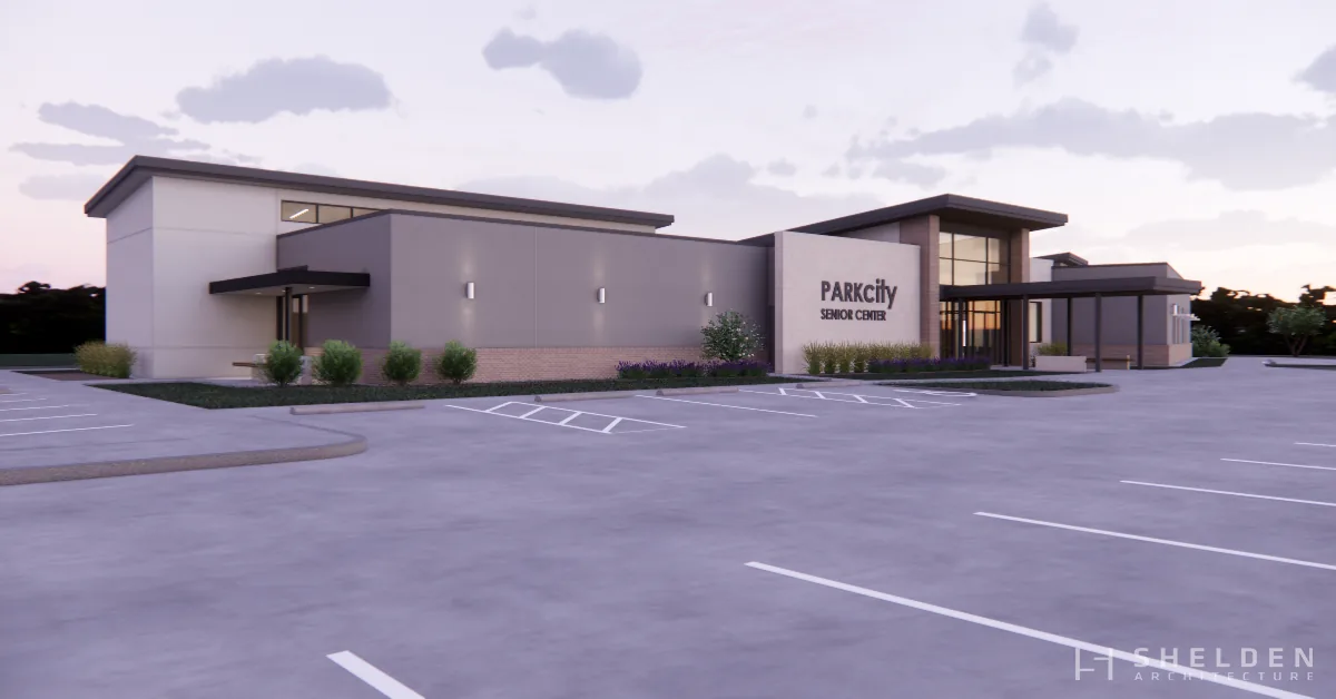 Exterior rendering of the Park City Senior Center being built by McCownGordon