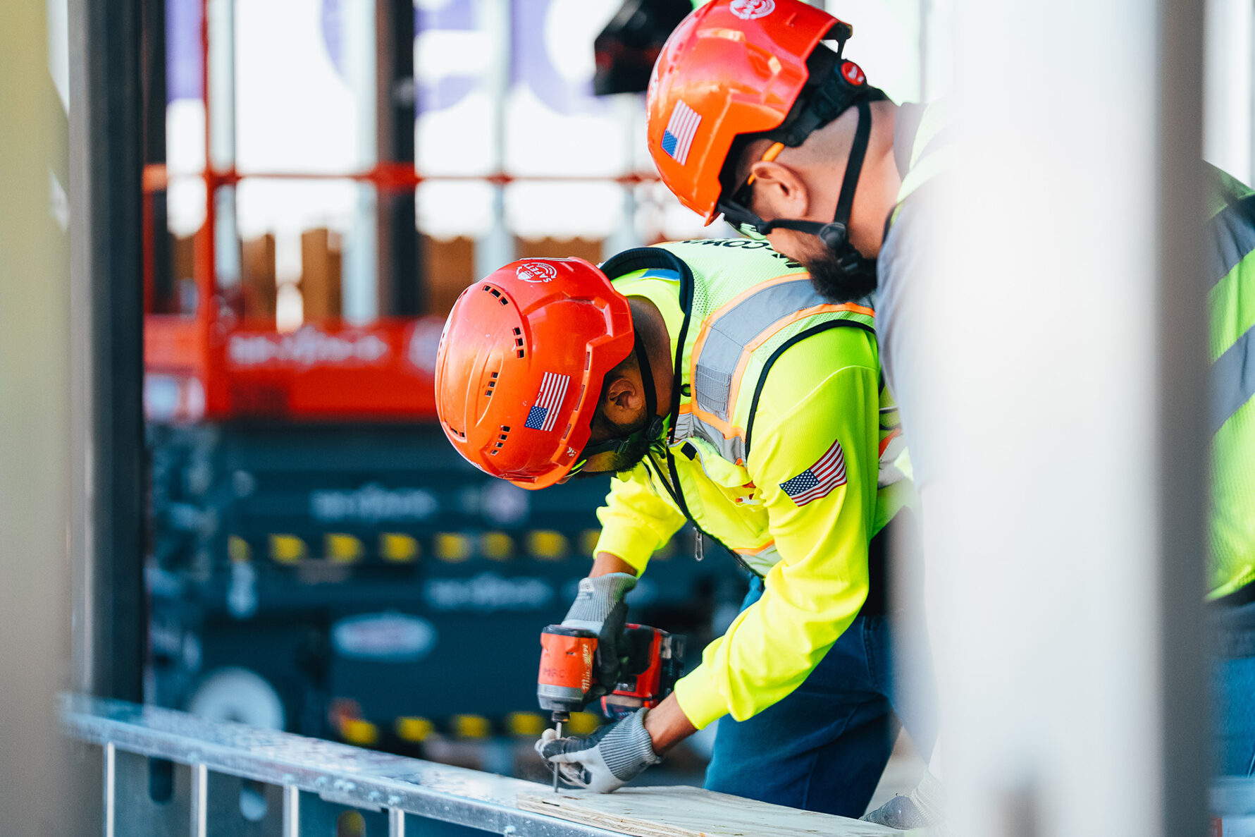 Two McCownGordon associates actively working on steel beam project