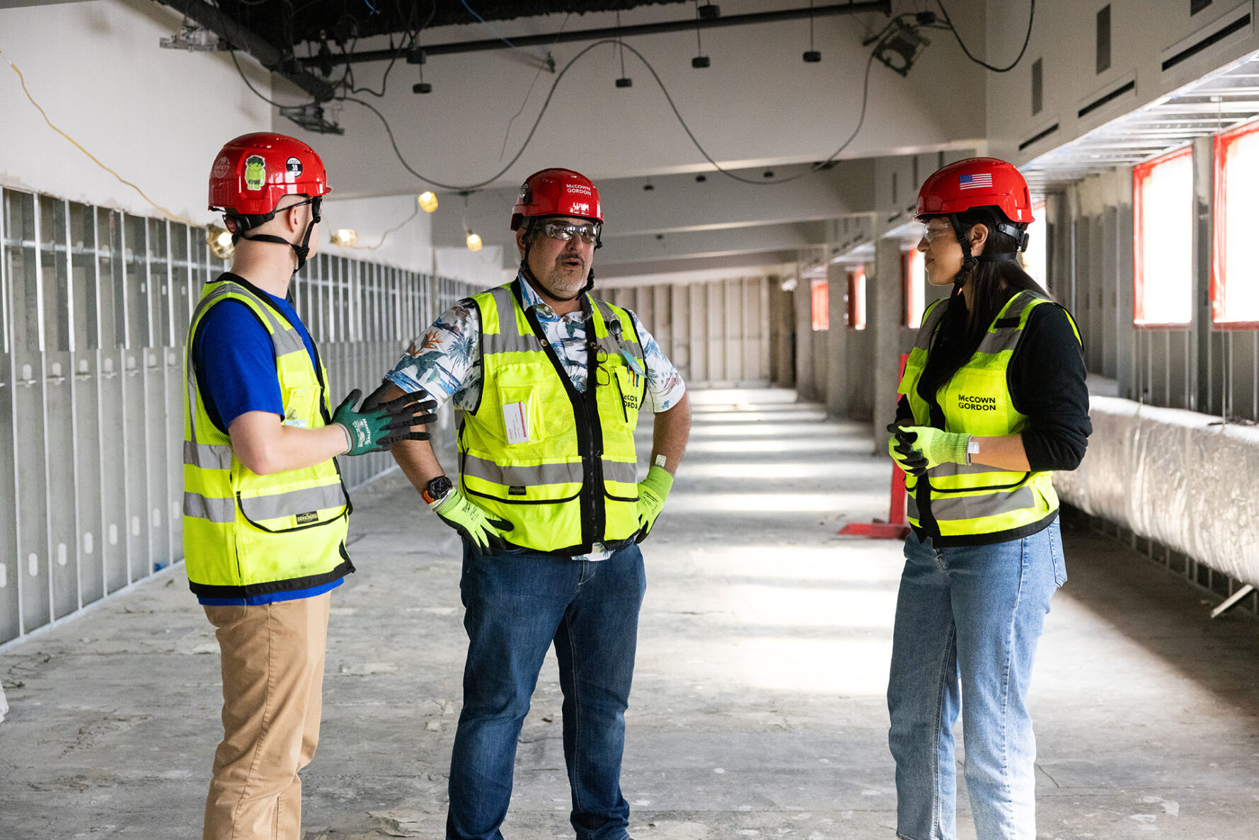 McCownGordon associates collaborating together on site.