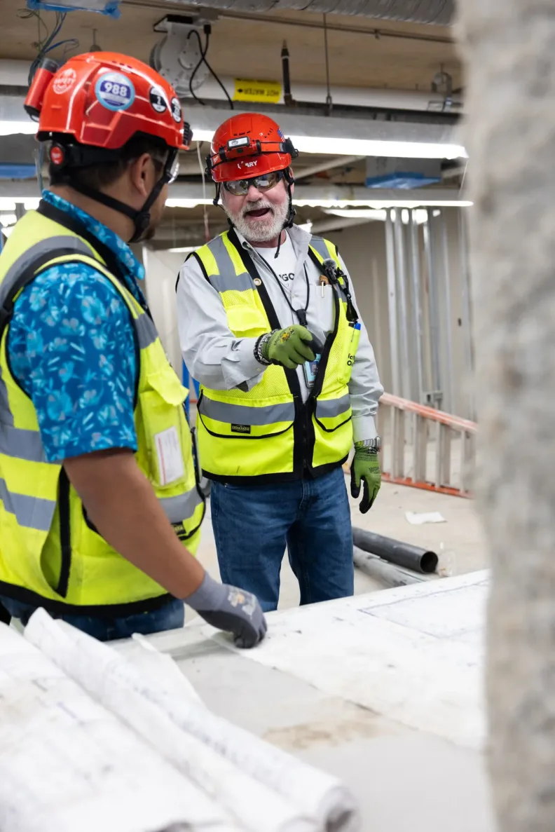 McCownGordon associates collaborating together on site.
