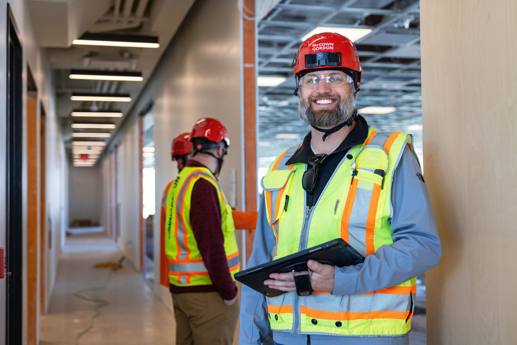 McCownGordon associates collaborating on jobsite.