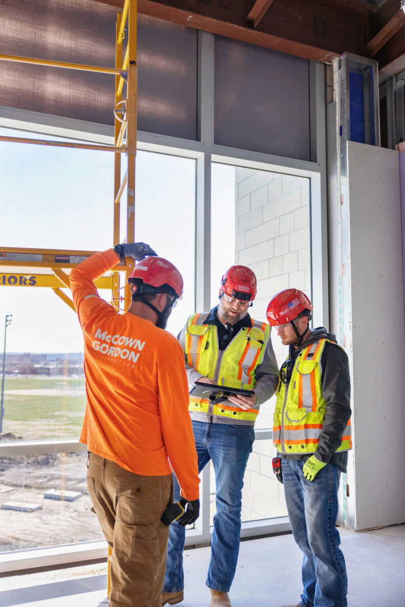 McCownGordon associates collaborating together on site.