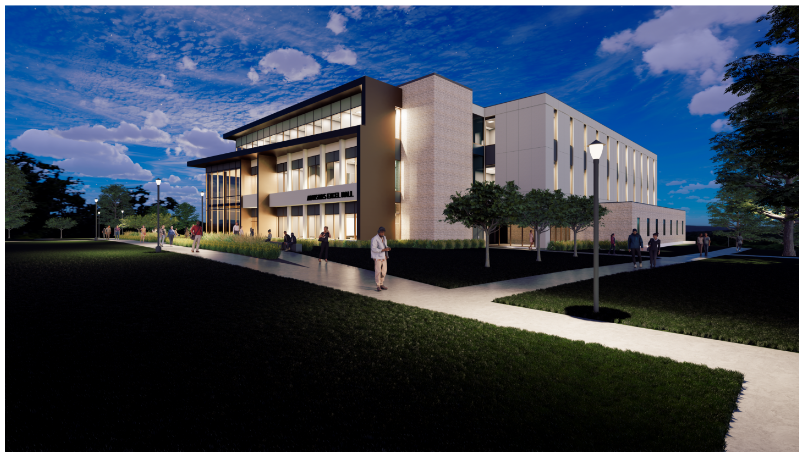 Advisors Excel Hall at Washburn University rendering