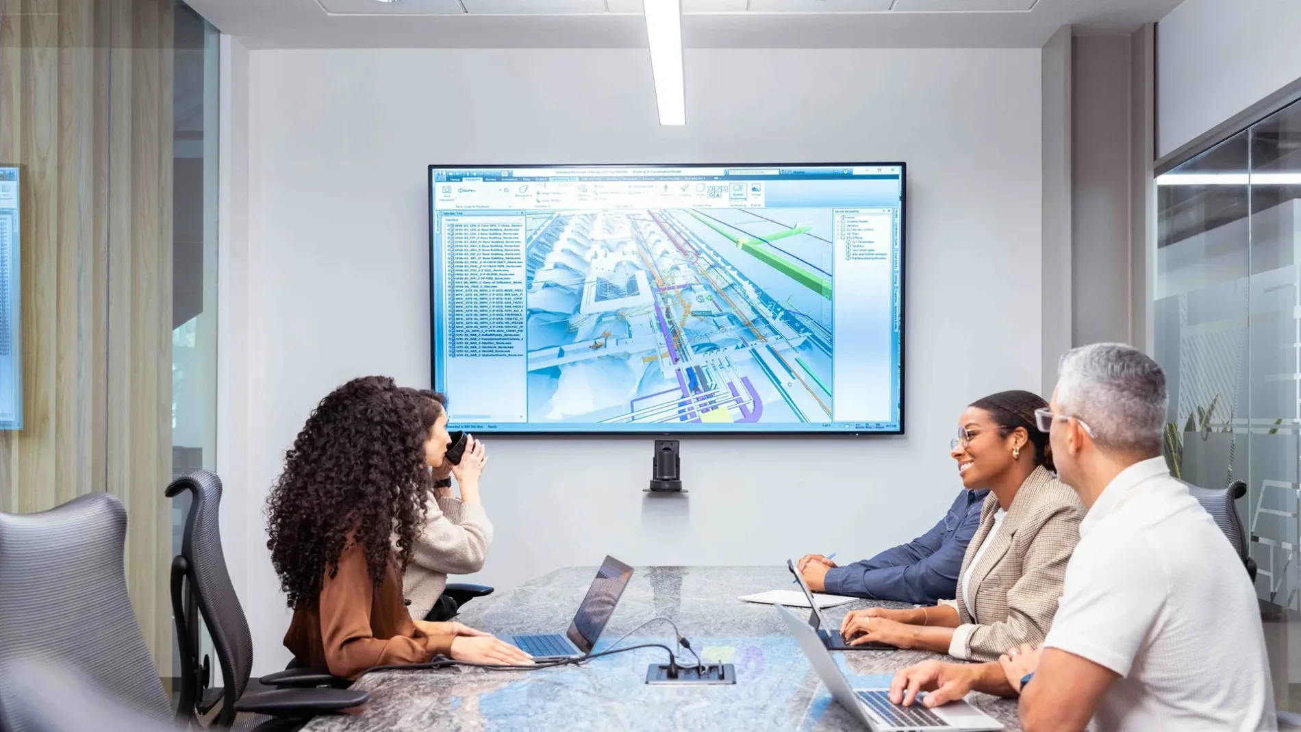 McCownGordon associates looking at a virtual model